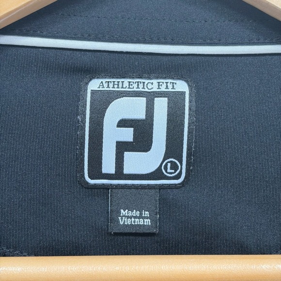 FootJoy Performance Polo Golf Shirt Men Large Black Short Sleeve Wicking Stretch - Picture 5 of 12